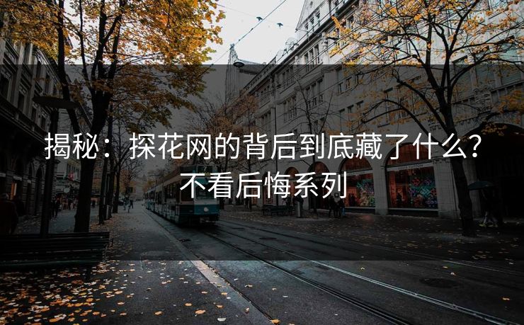 揭秘：探花网的背后到底藏了什么？不看后悔系列