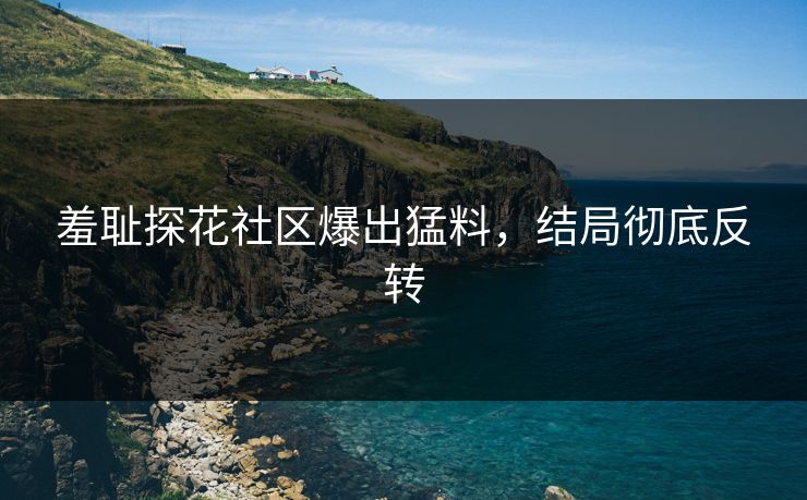 羞耻探花社区爆出猛料，结局彻底反转