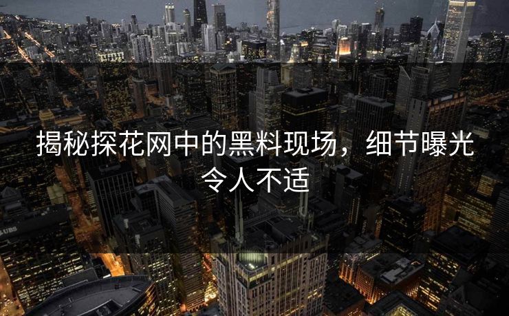 揭秘探花网中的黑料现场，细节曝光令人不适