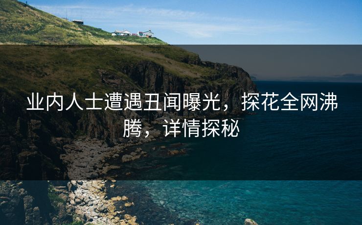 业内人士遭遇丑闻曝光，探花全网沸腾，详情探秘