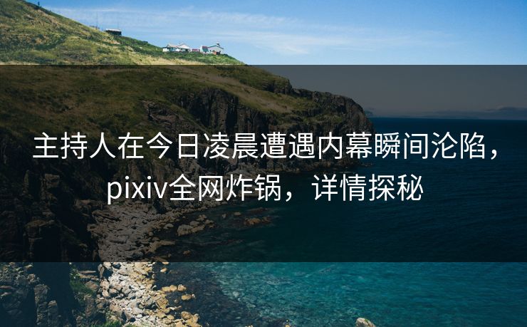 主持人在今日凌晨遭遇内幕瞬间沦陷，pixiv全网炸锅，详情探秘