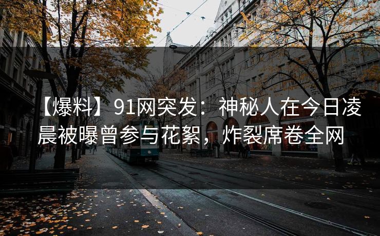 【爆料】91网突发：神秘人在今日凌晨被曝曾参与花絮，炸裂席卷全网